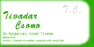 tivadar csomo business card